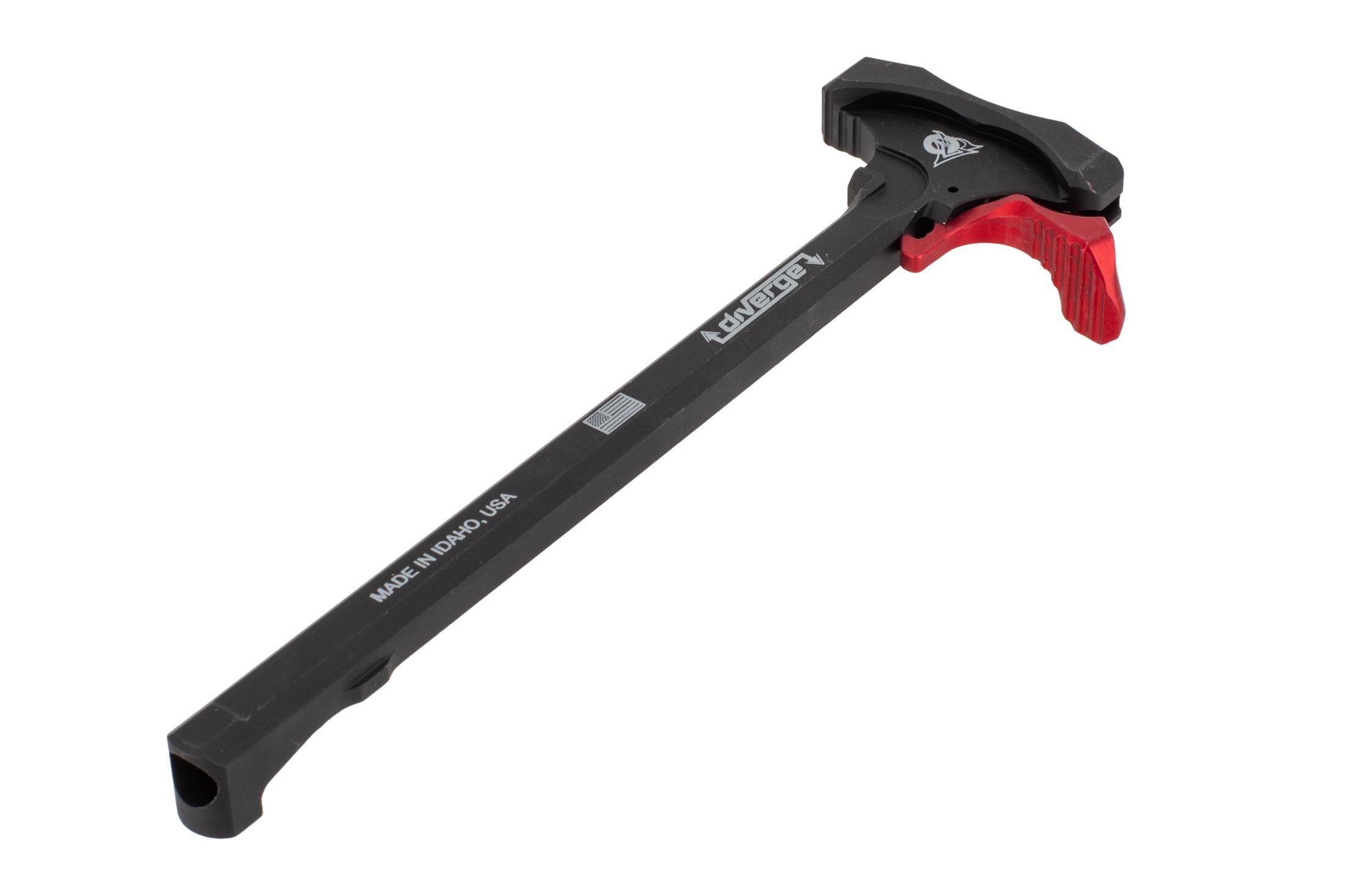 Odin Works Diverge AR-15 Charging Handle - Large Latch - Red